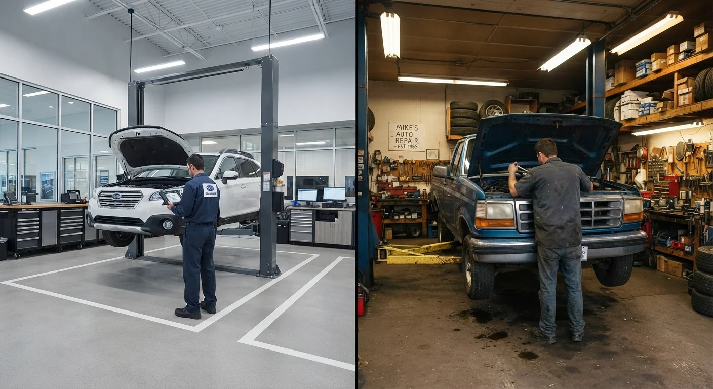 Dealership Service Center vs. Independent Mechanic